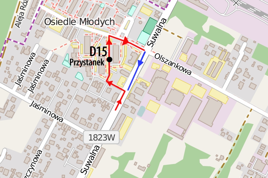 Mapa objazdu