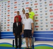 Na zdjęciu od lewej: na podium Mikołaj Machnik, Dawid Szulich, Krzysztof Tokarski, prezes PZP Andrzej Kowalski, trener Rafał Perl Na zdjęciu od lewej: na podium Mikołaj Machnik, Dawid Szulich, Krzysztof Tokarski, prezes PZP Andrzej Kowalski, trener Rafał Perl