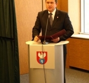 Prezydent Roman Smogorzewski podczas składania przysięgi Prezydent Roman Smogorzewski podczas składania przysięgi