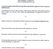 Uchwała w sprawie nadania Lucjanowi Spletsteserowi tytułu Honorowego Obywatela Miasta Legionowa Uchwała w sprawie nadania Lucjanowi Spletsteserowi tytułu Honorowego Obywatela Miasta Legionowa