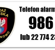 Telefon alarmowy do Straży miejskiej 986