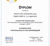 Dyplom dla ZSP nr 1 w Legionowie Dyplom dla ZSP nr 1 w Legionowie