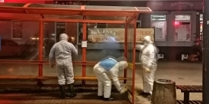 Akcja dezynfekcji przystanków