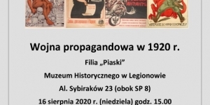 Plakat promujący wykład dotyczący propagandy w 1920 r. Plakat promujący wykład dotyczący propagandy w 1920 r.