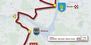 Mapa III etapu Legionowo - Wieliszew - Serock (138 Km)