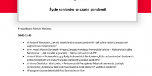 Na zdjęciu program Ogólnopolskiego Kongresu Rad Seniorów on-line