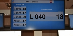 Głónwny monitor wskazujący obsługiwane w danym momencie numerki Głónwny monitor wskazujący obsługiwane w danym momencie numerki