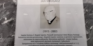 Zdjęcie 1. Tablica upamiętniająca księdza prałata pułkownika Jana Mrugacza autor: Monika Średnicka