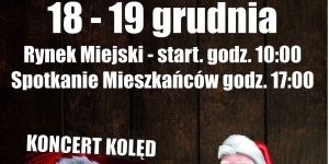 Plakat promujący kiermasz świąteczny w Legionowie