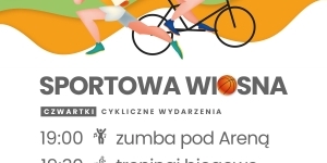 Grafika informująca o zajęciach w ramach Sportowej Wiosny