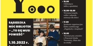 Plakat promujący noc bibliotek Plakat promujący noc bibliotek