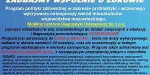 Plakat promujący akcję - Zadbajmy wspólnie o zdrowie Plakat promujący akcję - Zadbajmy wspólnie o zdrowie