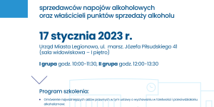 Plakat informujący o bezpłatnym szkoleniu 'Odpowiedzialny sprzedawca' Plakat informujący o bezpłatnym szkoleniu 'Odpowiedzialny sprzedawca'