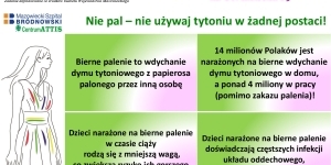 Grafika z kampanią: Nie pal - nie używaj tytoniu w żadnej postaci!