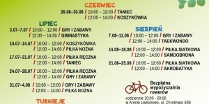 zdjęcie z harmonogramem na sporotowo Arena Legionowo