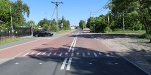 Fotografia przedstawiająca wyremontowaną ulicę Olszankową