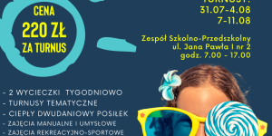 plakat z harmonogramem półkolonii miejskich plakat z harmonogramem półkolonii miejskich