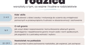 Plakat promujący akademię rodzica