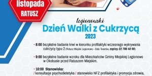 Plakat informujący o dniu walki z cukrzycą.