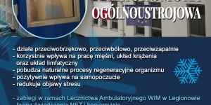 Plakat informujący o usługach kriokomory