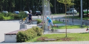 Kurtyna wodna przy Arenie Legionowo