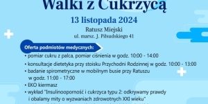 Plakat informujący o dniu walki z cukrzycą.