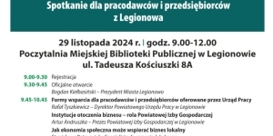 Plakat promujący spotkanie - Wsparcie w rozwoju firmy
