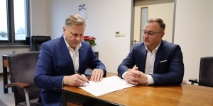 Prezydent Bogdan Kiełbasiński i radny Sławomir Traczyk Prezydent Bogdan Kiełbasiński i radny Sławomir Traczyk