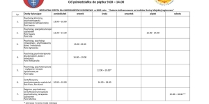 Harmonogram punktu konsultacyjnego