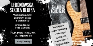 Grafika informująca o spotkaniu Legionowskiej Szkole Bluesa