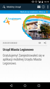 Screenshoot strony startowej aplikacji