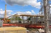 Plac budowy przy kładce