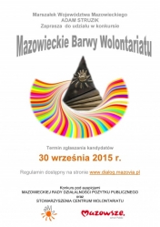 Mazowieckie Barwy Wolontariatu plakat promujący