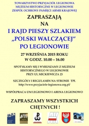 Plakat promujący wycieczkę Szlakiem 