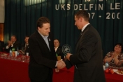 Zastępca Prezydenta Piotr Zadrożny oraz trener UKS 
