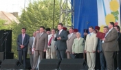 Prezydent Roman Smogorzewski przemawiający w mieście Kowel