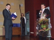 Prezes PEC Marek Zawadka i prezydent Roman Smogorzewski