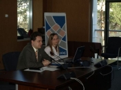 Gospodarze konferencji: Piotr Zadrożny - Zastępca Prezydenta Miasta Legionowo oraz Beata Tworus - przedstawiciel Straży Miejskiej w Legionowie