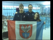 Na zdjęciu od lewej: Michał Perl, trener Rafał Perl, Joanna Żbikowska 