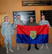 Od lewej: sierżant Landowski, major Fast, gen. dyw. Tadeusz Buk oraz ppłk Patterson