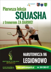 Na zdjęciu para ćwiczy grę w squasha na sali Spectrum Sportu.
