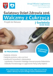 Plakat promujący akcję. Na zdjęciu pobieranie krwi.