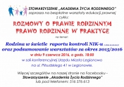 Rodzina w świetle raportu kontroli NIK. Spotaknie 9 czerwca o godz. 18:00