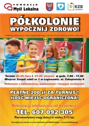 Plakat półkolonii w mieście