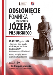Plakat promujący odsłonięcie pomnika