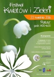 Plakat z harmonogramem Festiwalu Kwiatów i Zieleni