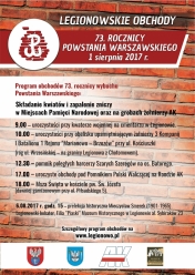 Plakat 73 rocznica Powstania Warszawskiego