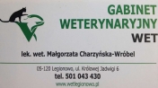 Ulotka informacyjna Gabinetu Weterynaryjnego WET