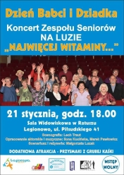 Plakat promujący Dzień Babci i Dziadka w Urzędzie