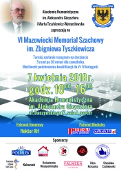 Zaproszenie na VI Mazowiecki Memoriał Szachowy